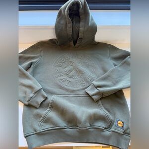 Men's Olive Green Hooded Sweatshirt with Embossed Germany Crest